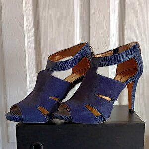 Womens Alfani Blue Open Toe Heels Sz 6.5